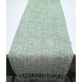 thumbnail image 2 of Tone on Tone Natural Look Woven 100% Cotton Runner 13" x 72", Green, 2 of 3