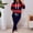 Navy plus size matching lounge sets a1, variant on Cagogo Women Plus Size Striped 2 Piece Set Casual Long Sleeve Round Neck Hoodie Elastic Waisted Pants Matching Lounge Outfits Spring Cruise Travel Clothes, Navy 2XL