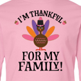 thumbnail image 4 of Inktastic Thanksgiving Girl Turkey Thankful for Family Long Sleeve Youth T-Shirt, 4 of 5