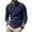 Navy, variant on LEKWK Henley Shirts for Men Long Sleeve Linen Lace up Shirt Casual V-Neck Beach T-Shirts Tie Front Adjustable Sleeve T-Shirt Vacation Travel Holiday Tops