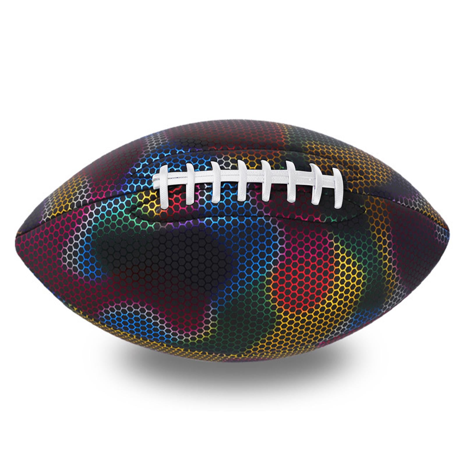 Holographic Glowing Football Size 9 Light Up with Advance Reflective PU Leather