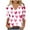 X02-Pink V-Neck, variant on Women 3/4 Sleeve Blouses Plus Size Valentine Day T Shirt Funny Love Heart Graphic Print Tops Loose Casual V Neck Tee Shirts Black S-3XL