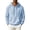 Blue, variant on Men's Cotton Linen Long Sleeve Pullover Hooded Shirt Loose Fit Drawstring Hoodie Kangaroo Pocket