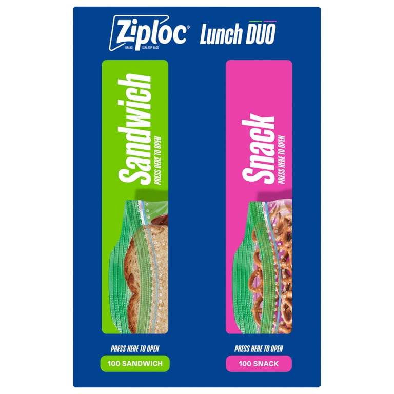 Ziploc Lunch Duo Variety Pack, 200 Count photo 1