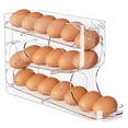thumbnail image 1 of Soporte para huevos Sotfamily, transparente, para nevera, 18 unidades, con diseño FIFO, 1 of 8