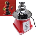 thumbnail image 1 of 3 Tier Mini Chocolate Fountain Machine, Electric Chocolate Fondue Fountain Machine, Chocolate Melting Machine for Melting Cheese, Candy and Liqueur for Birthday, Party, Wedding, 1 of 7