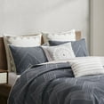thumbnail image 4 of INK+IVY Full/Queen Pomona 3-Piece Embroidered Cotton Quilt Set, Navy, 4 of 5