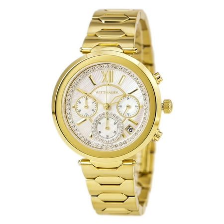 Wittnauer - WN4032 Women's Taylor White MOP Dial Yellow Gold Tone Steel ...