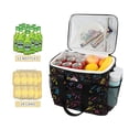 thumbnail image 2 of FORMRS Insulated Cooler Bag 24 Cans Capacity Soft Leakproof Lunch Box with Side Pockets, Black Neon Lightning, 2 of 7