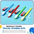 TRAHOO32 Kit Disposable Toothbrushes with Toothpaste & Dental Floss