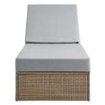 thumbnail image 6 of Lounge Chair Chaise, Grey Gray, Rattan, Wicker, Outdoor Patio Balcony Cafe Bistro Garden Hospitality Restaurant, Modern Contemporary HB34600, 6 of 10