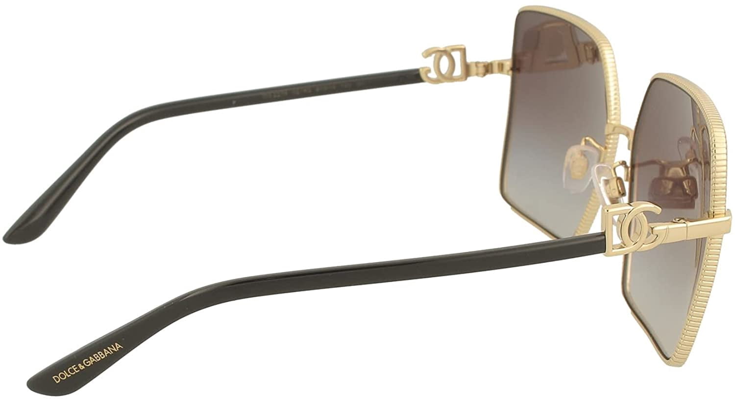 Dolce & Gabbana DG 2279 Metal Womens Square Sunglasses Gold 60mm Adult