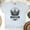 Ash, variant on Religious Graphic Tee with Cross and Crown Design for Men and Women, White, Size M