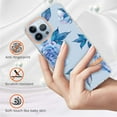 thumbnail image 6 of SaniMore for iPhone 14 Pro Case, Flexible TPU Magnetic Cover Support Wireless Charging Slim Flower Grass Pattern Shockproof Protective Shell for Ladies Women Girls, Blue Flowers, 6 of 9