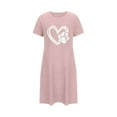 thumbnail image 1 of fheaev Chemises de Nuit pour Femmes Grande Taille Imprimé Saint-Valentin Chemise de Nuit Décontractée Manches Courtes Robe de Nuit Ample Confortable Pyjama Col Rond Chemises de Nuit Douces, 1 of 2