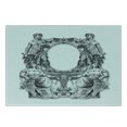 thumbnail image 3 of Victorian Cutting Board, Old Victorian Frame 2 Man and 2 Woman Baroque Crown Cartoon Art, Decorative Tempered Glass Cutting and Serving Board, Small Size, Black White, by Ambesonne, 3 of 5