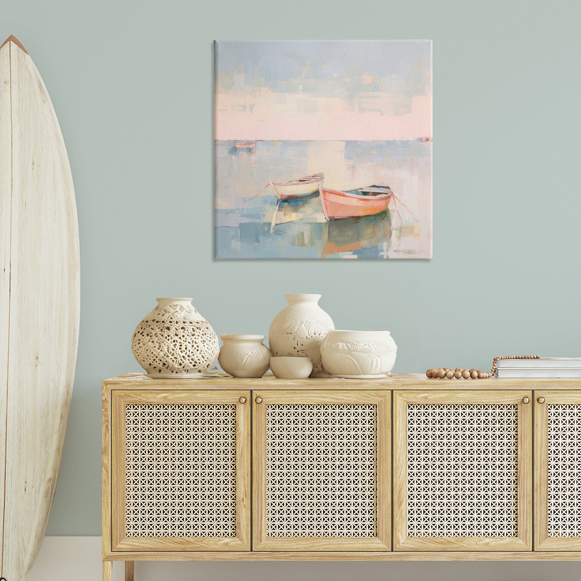 Stupell Industries Coastal Breeze Sailing Nautical & Beach Painting Wrapped Canvas Art Print Wall Art, 36 x 36
