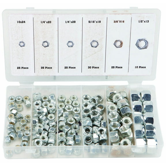 150 Piece Nylon Locknut Set