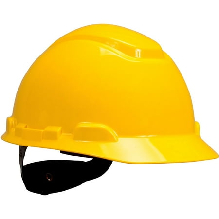 - 3M Hard Hat H-702R, Yellow 4-Point Ratchet Suspension,