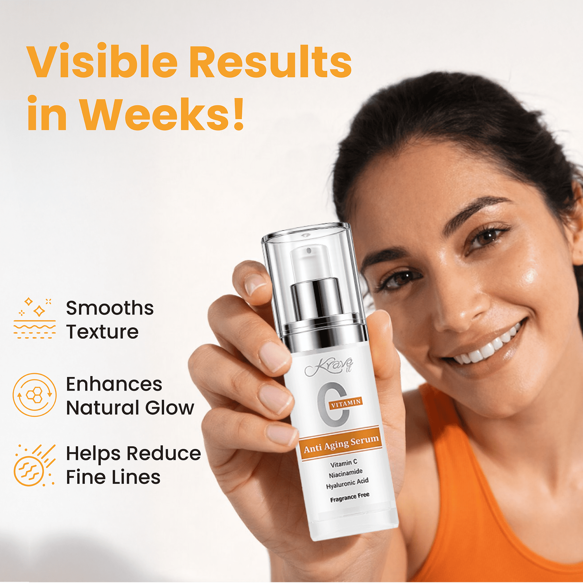 Vitamin C Serum for Brightening, Even Tone, Anti Aging, Fragrance-Free, 1 Fl. Oz, Recommended by Professionals