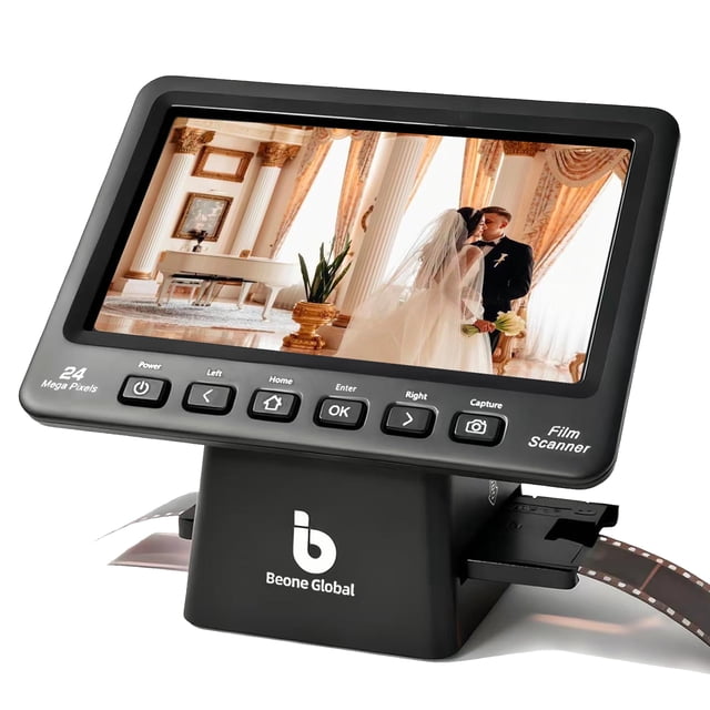 Escáner de película BEONEGLOBAL ClearScan P7 con 24 MP y LCD de 7»