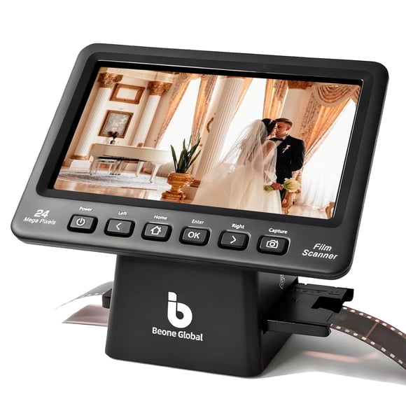 Escáner de película BEONEGLOBAL ClearScan P7 con 24 MP y LCD de 7»