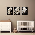 thumbnail image 3 of ZHONGYUTONG 3 Piece Orchid Wall Art White Gold Flower Canvas Floral Blossom Pictures Lily Painting for Living Room Decor Framed (11.00" x 14.00" x 3PCS), 3 of 5
