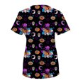 thumbnail image 2 of Green Town Scrubs for Women V-Neck Scrub Top - Christmas Thanksgiving Halloween Holiday Prints, 2 of 5