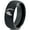 Black Dome Tungsten, variant on Tungsten Bunny Rabbit Sitting Hare Egg Band Ring 8mm Men Women Comfort Fit Black Dome Polished