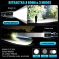 thumbnail image 2 of Super Bright USB-C Rechargeable LED Flashlight, High Lumens Tactical Torch, 3 Modes Zoomable Digital Display, for Camping, Fishing, Hunting, Climbing  Father’s Day Gift, 2 of 8