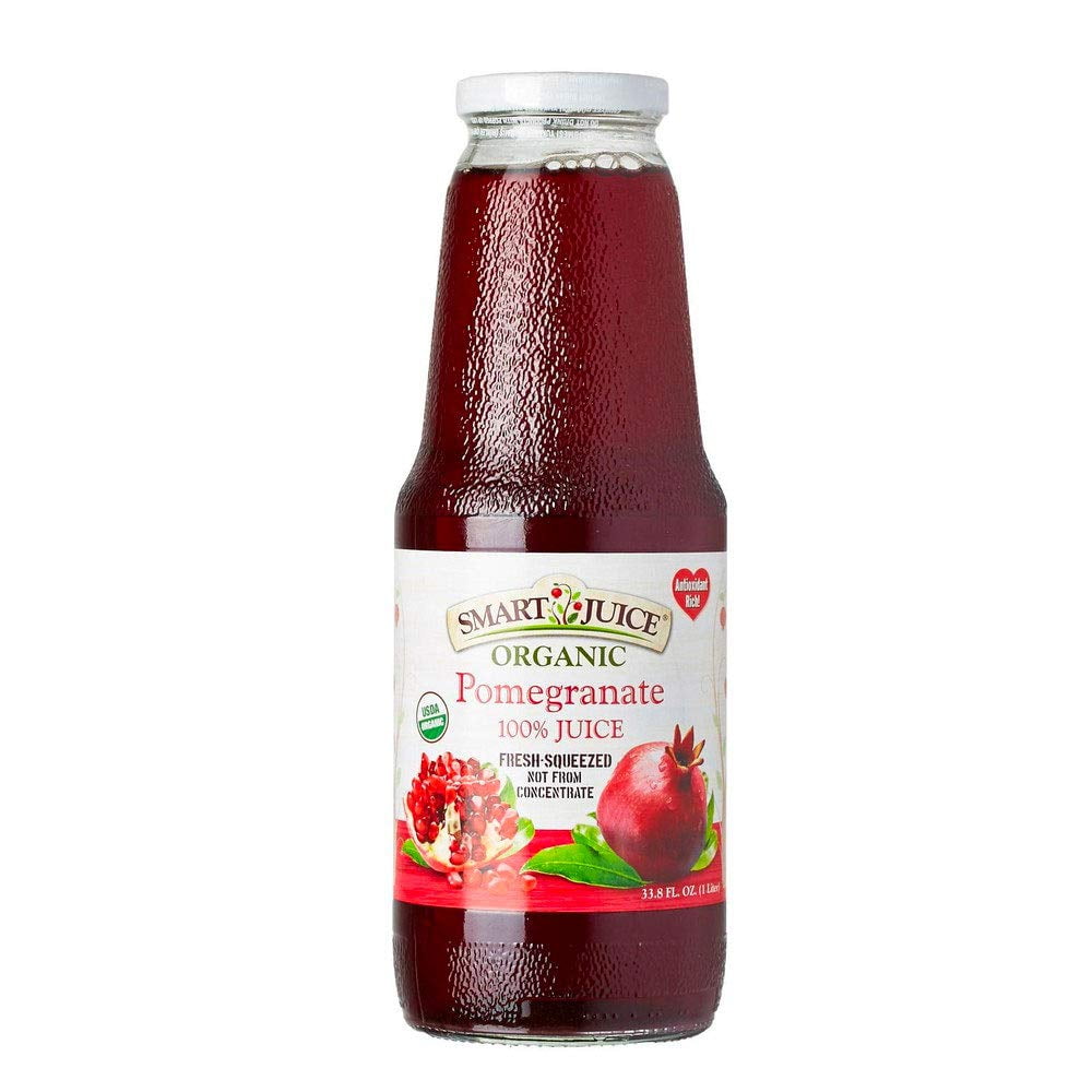 Smart Juice Organic 100 Pomegranate Juice 33.8 fl oz Pack of 4