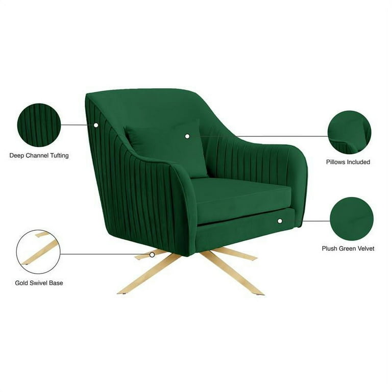 Meridian Furniture Paloma Velvet Swivel Accent Chair Meridian Furniture Paloma Velvet Swivel Accent Chair