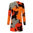 thumbnail image 5 of Moda mujer camiseta de manga larga otoño frente abierto suelto prendas de vestir exteriores blusa estampada abrigo Tops Halloween Cardigan blusa Fridja  hkj2404, 5 of 5