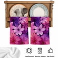 thumbnail image 5 of Watercolor Flowers Kitchen Towels Set of 3, Spring Floral Vintage Pink Purple Absorbent Dish Towels for Kitchen, Microfiber Hand Towel, Quick Drying Tea Towel for Cleaning Decorative Dishcloths, 5 of 7