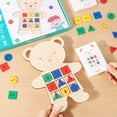 thumbnail image 5 of Button Matching Toy, Lacing Thread Toy, Early Education Puzzle, Shape Color Learning Toy, Montessori Fine Motor Toy, Preschool Educational Toy, Toddler Learning Toy, 5 of 9