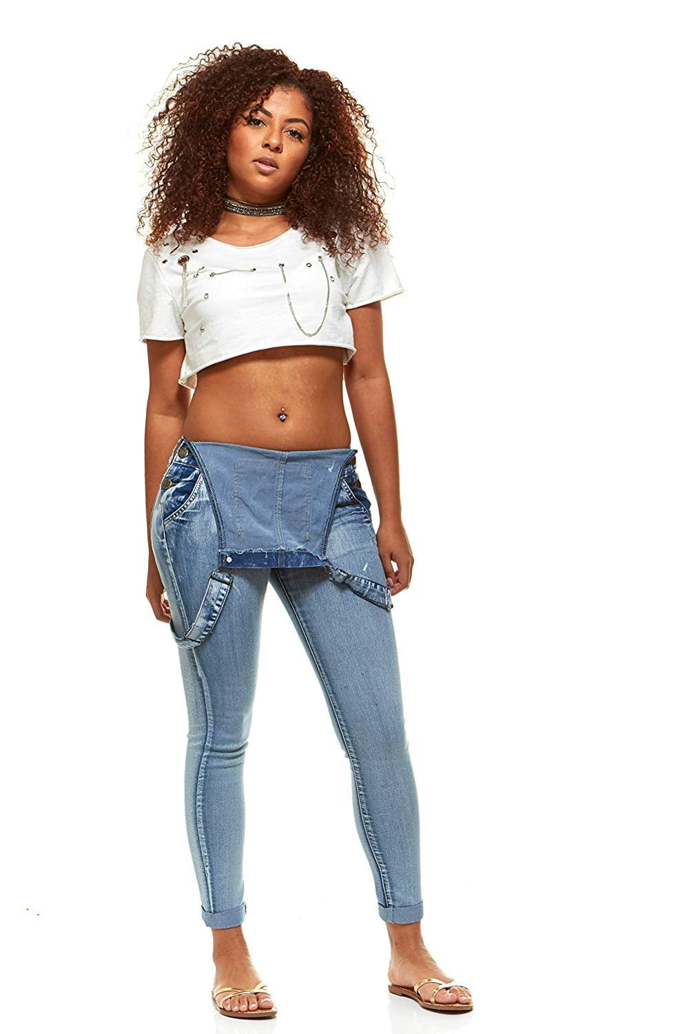 Cover Girl Women's Denim Overalls Bib 