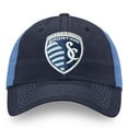thumbnail image 2 of Men's Fanatics Navy/Blue Sporting Kansas City Iconic Blocked Fundamental Adjustable Hat, 2 of 5