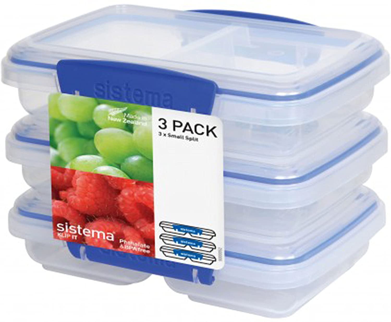 Space Design Set of 3 Plastic Lunch Boxes 