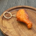 thumbnail image 3 of Realistic BBQ Food Keychain Set Grilled Chicken Wing Sausage Charm, 3 of 7