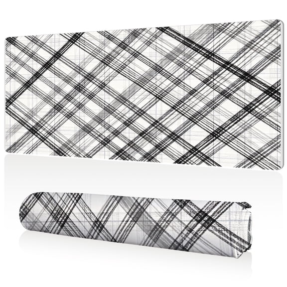 LIVEKEY XXL Gaming Mouse Pad 80x40cm Full Desk Coverage Non Slip Stitched Edges Durable Easy Clean Surface for Gaming and Office Setup