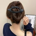 thumbnail image 4 of Set of PC frosted oval hair clip, duckbill clip headband, large size, back of the head, coiled hair, shark clip hair accessory, 4 of 8
