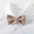 thumbnail image 4 of TSSOE Toddler Baby Boys Gentleman Outfit Suit Long Sleeve Formal Shirt + Bow Tie + Tuxedo Vest + Pink 120, 4 of 6