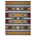 thumbnail image 2 of Rugsotic Carpets Hand Woven Flat Weave Kilim Wool Eco-Friendly 9'x12' Area Rugs Rectangle Multicolor Contemporary Modern Design Low Pile Indoor Handmade Rug for Living Room, Bedroom D00110, 2 of 5
