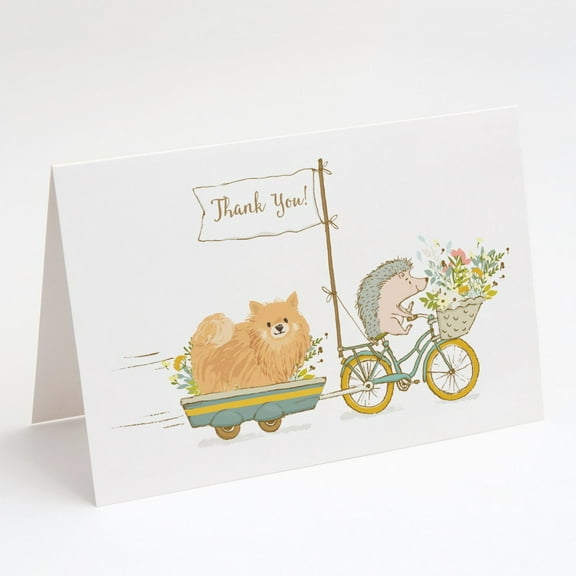 Pomeranian Greeting Cards and Envelopes Pack of 8