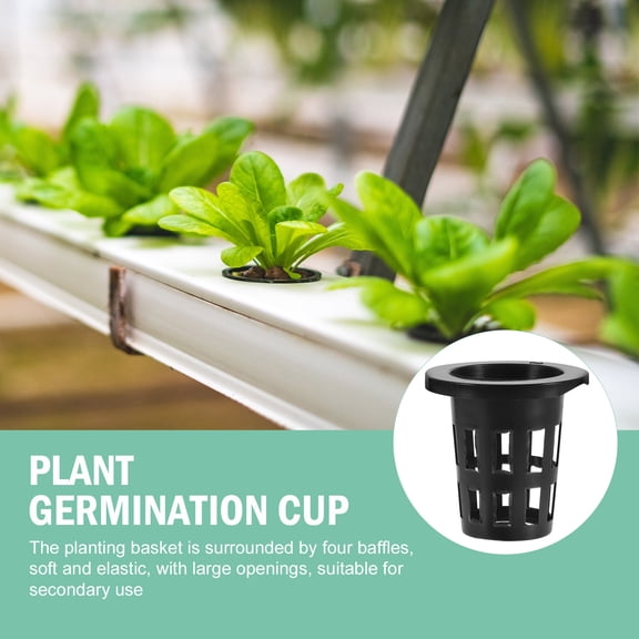 HOMEMAXS 50Pcs Hydroponic Planting Mesh Pots for Use with Mesh Design and Root Fixation