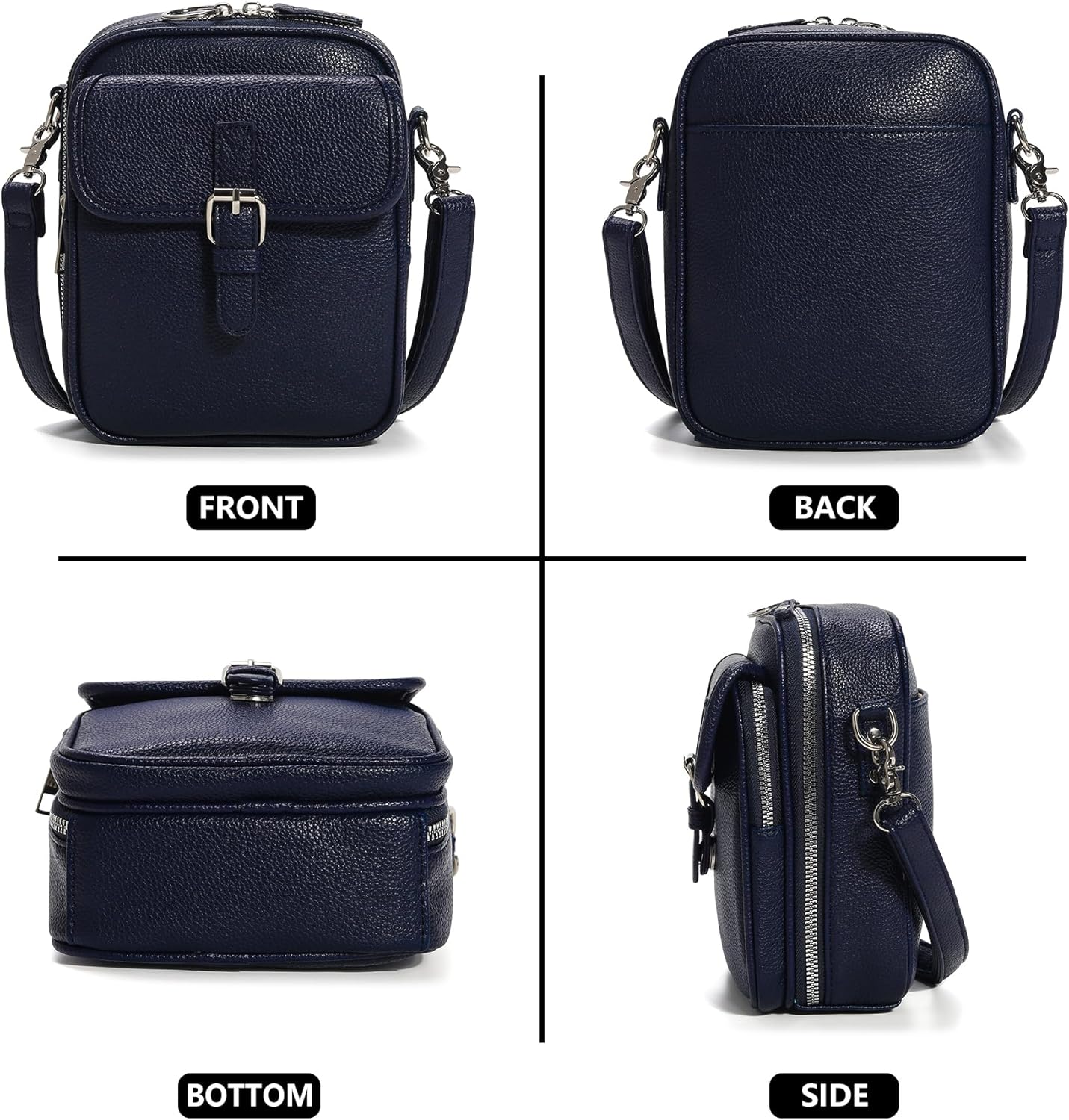 ROVTIULI Small Crossbody Bags for Women Vegan Leather Messenger Purses, Vintage Wallet Anti Theft Shoulder Handbags with Card Slots