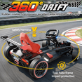 thumbnail image 3 of TOYBSNR 24V Electric Drift Go Kart for Kids 6-14, 24V Drift Car Ride On Racing Kart for Big Kids, Adjustable Seat, 9.3 MPH,Red, 3 of 11
