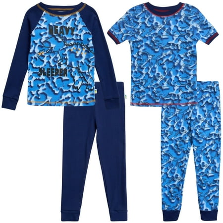 

Duck Duck Goose Baby Boys’ Pajama Set – 4 Piece Snug Fit Sleepwear Shirts and Jogger Pajama Pants (12M-4T)