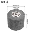 thumbnail image 2 of Uxcell 2pcs 120mmx100mm 80 Grit Non-Woven Polishing Burnishing Wheel Nylon Wire Drawing Abrasive Flap Wheel, Grey, 2 of 5