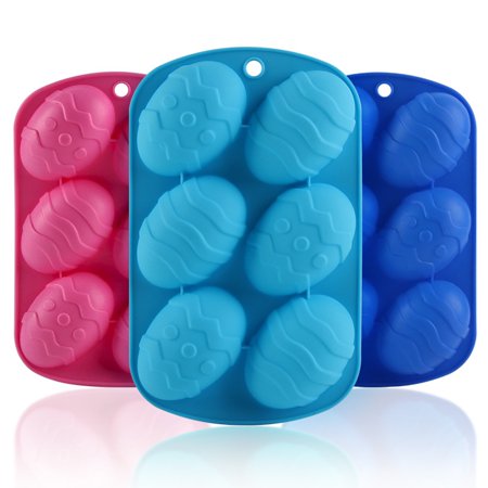 

BONYOUN Home Kitchen Cake Mold Non-stick Heat-resistant Silicone Easter Egg Shape Pastry Mold for Household Cake Making